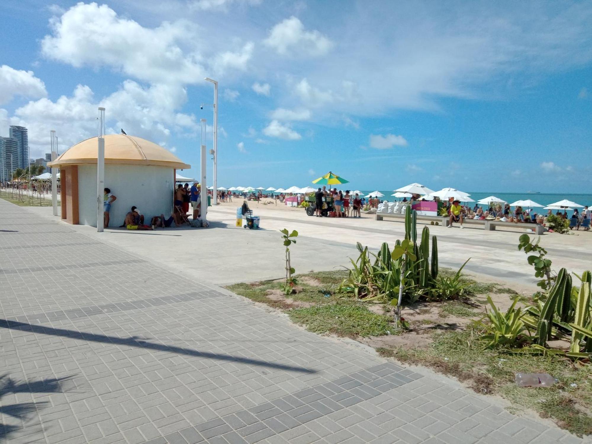 פורטאלזה Flat Mar Brasil Tropical - Apartamento De 2 Quartos Com Suite E Vista Do Mar מראה חיצוני תמונה